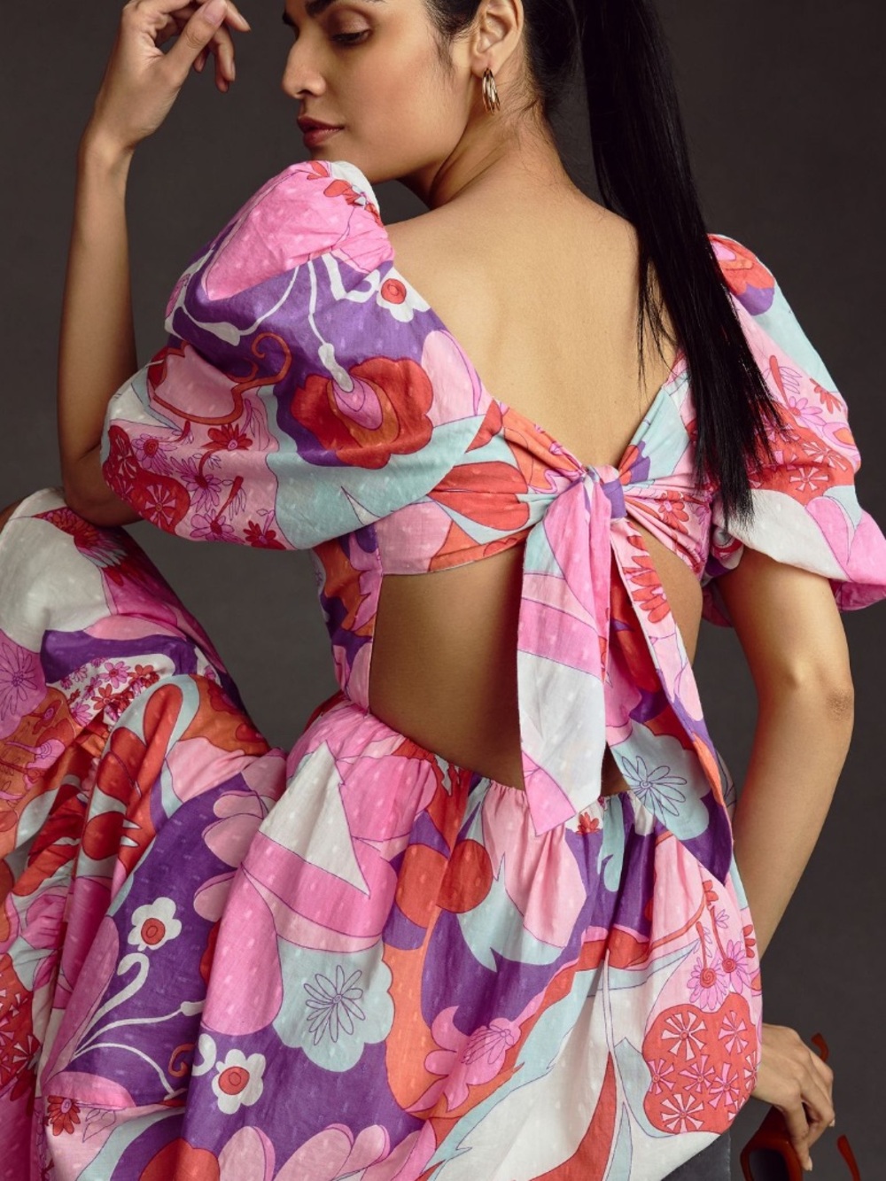 ANTIK BATIK Open Back Midi Dress - Picture 2 of 4